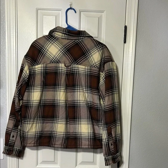 Alpine Design Plaid Jacket in Brown and Cream - Picture 6 of 6